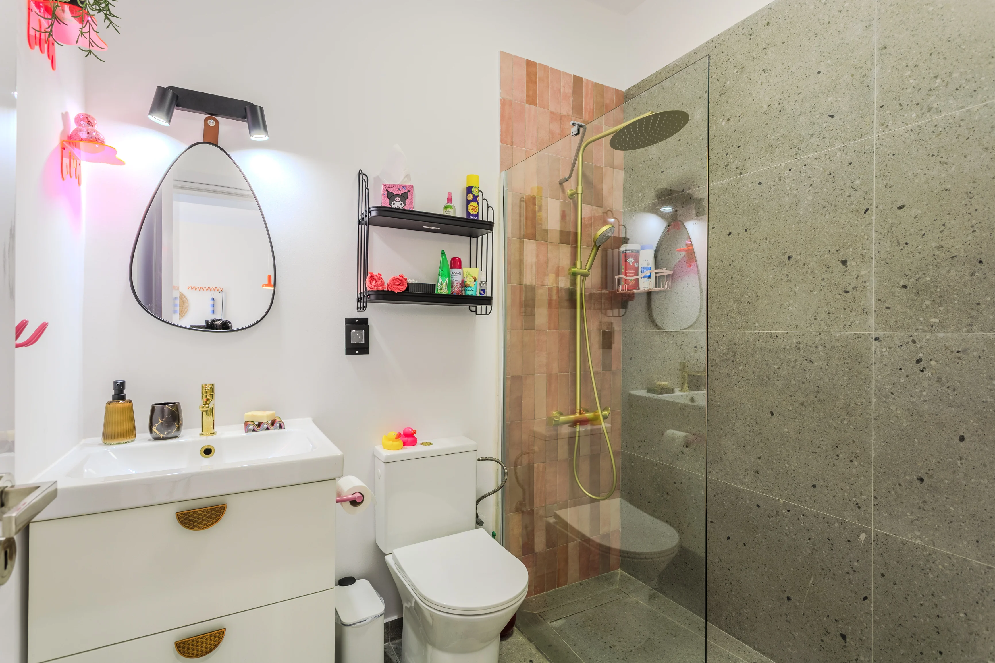 Bathroom with walk-in shower